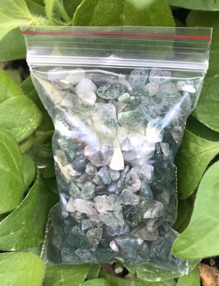 Moss Agate Mandala Chip #7