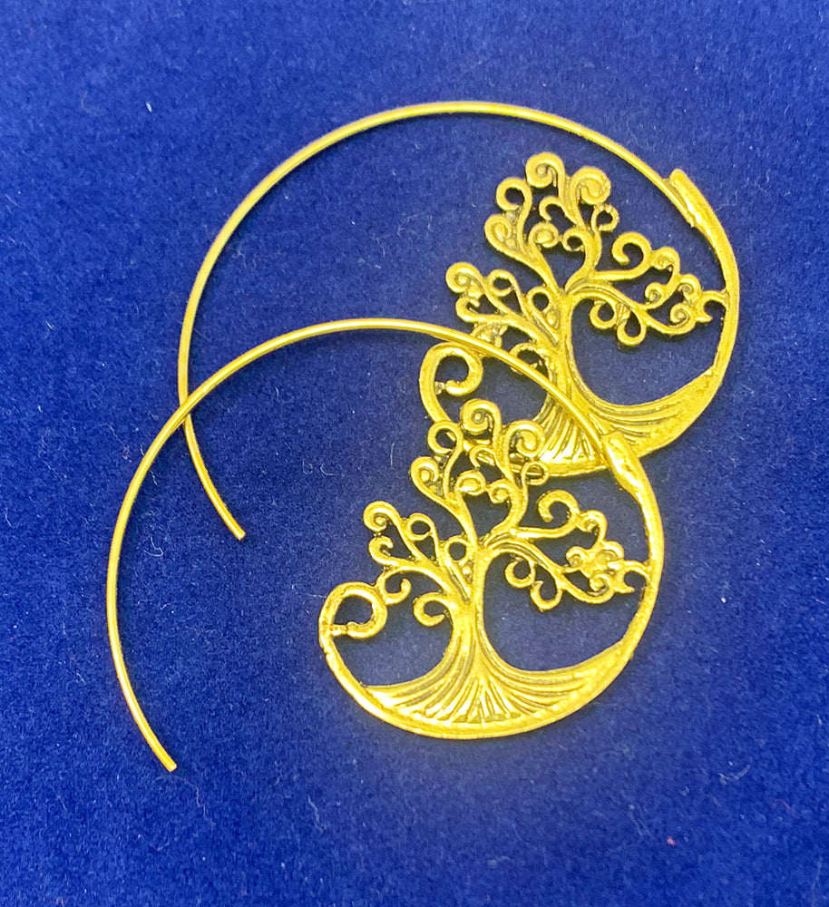 Brass Spiral Design Earring #24