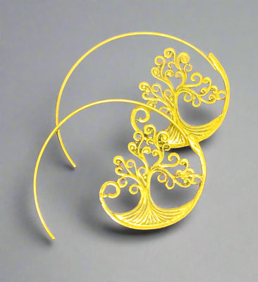 Brass Spiral Design Earring #24