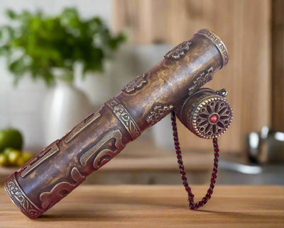 ORNATE COPPER INCENSE CASE #26