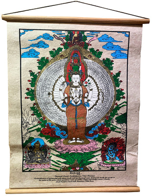 Avalokiteshvara Paper Thangka