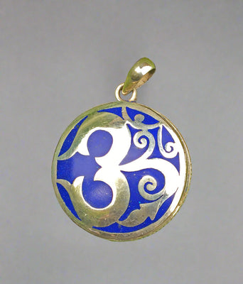 Oval Sanskrit Om Pendant #16