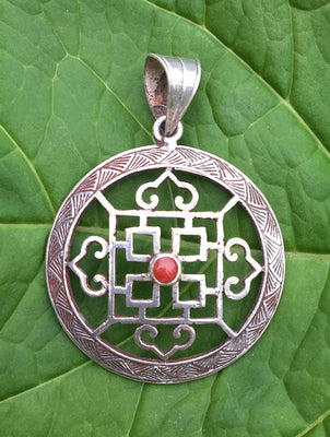 Silver Mandala Pendant #8
