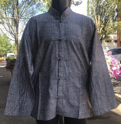 Tibetan Elegant Shirt: Grey ན#20
