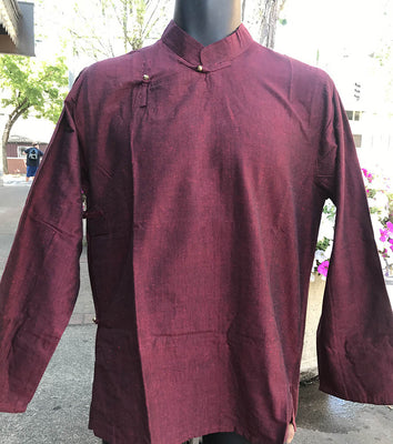 Tibetan Shirt Marron ཟུར#21 Sd