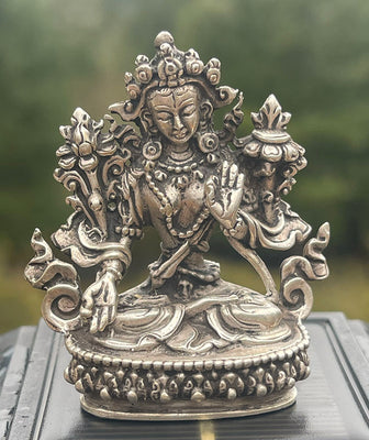 White Tara Silver Statue # 6