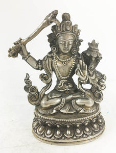 Manjushri Silver Statue #4
