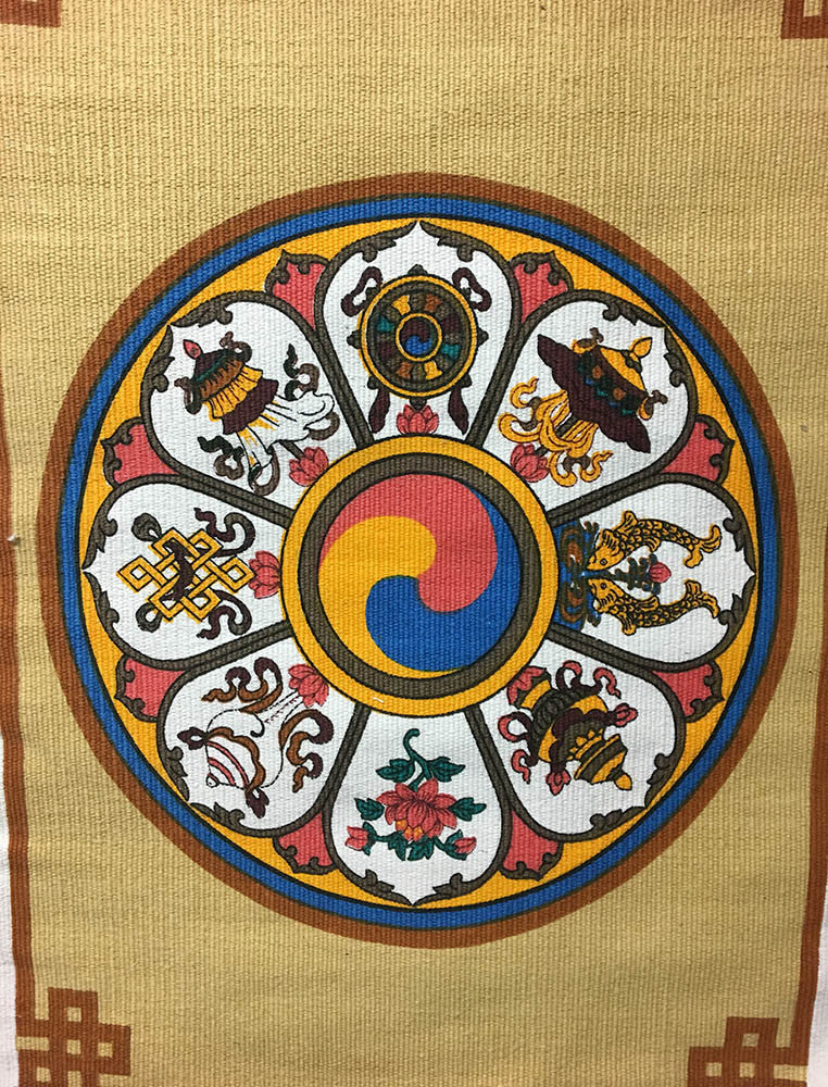 Flower Wheel of Auspicious Symbols Hanging #4