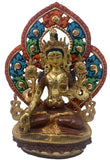 White Tara Statue with Backrest