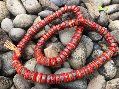 Yak Bone Mala #13 དམར