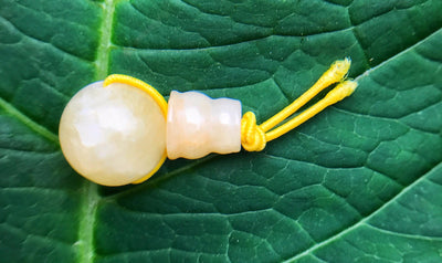 Yellow Jade Guru Bead #14