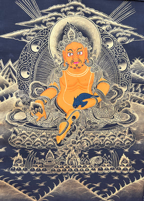 Yellow Zambhala Thangka