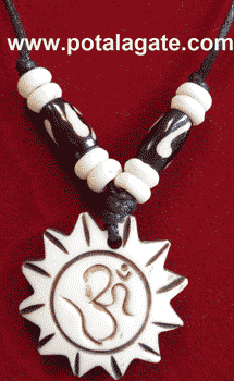 Om with Sun Bone Necklace#28